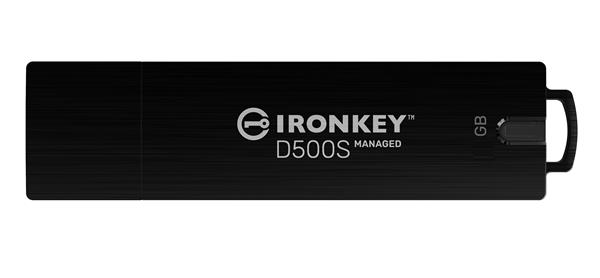 64 GB . USB 3.2 kľúč . Kingston IronKey Managed D500SM, čierny ( r260MB/s, w190MB/s)