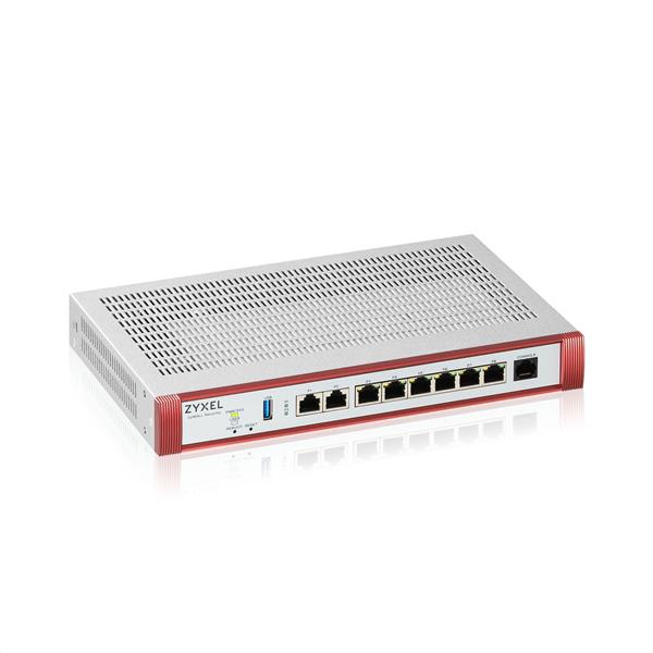 Zyxel USG FLEX 200 H, User-definable ports with 2*2.5G & 6*1G, 1*USB with 1 YR Gold Security Pack