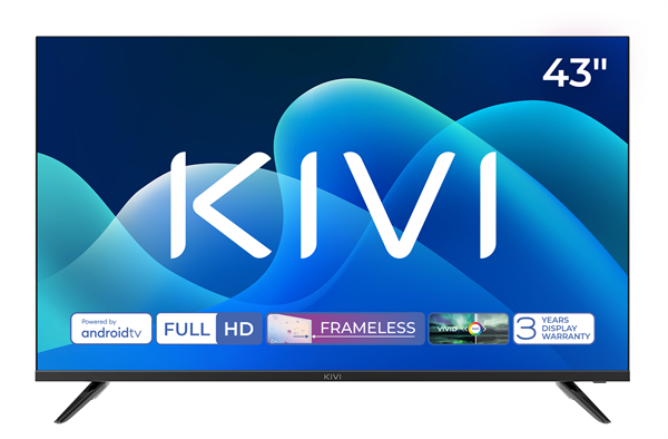 KIVI TV 43F730QB, 43" (108cm), HD LED TV, AndroidTV 11, Black, 1920x1080, 60 Hz,2x8W, 33 kWh/1000h ,HDMI ports 2