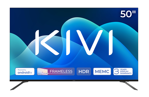 KIVI TV 50U730QB, 50" (127cm), HD LED TV, AndroidTV 11, Black, 3840x2160, 60 Hz,2x8W, 33 kWh/1000h ,HDMI ports 2