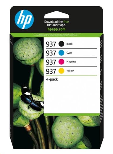 HP 937 CMYK Original Ink Cartridge 4-Pack (1,450 / 800 / 800 / 800 pages)