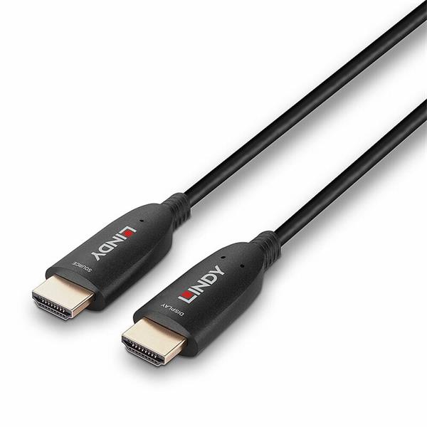 Lindy HDMI M M 10m, Ultra High Speed+Eth, 8K@60Hz, akt.opt., čierny