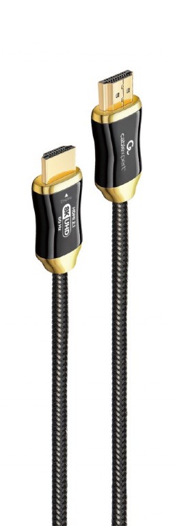 Gembird kábel HDMI 8K High speed (M - M), aktívny, optický (AOC), s Ethernetom, prémiový, pozlátené kon., 30 m, čierny