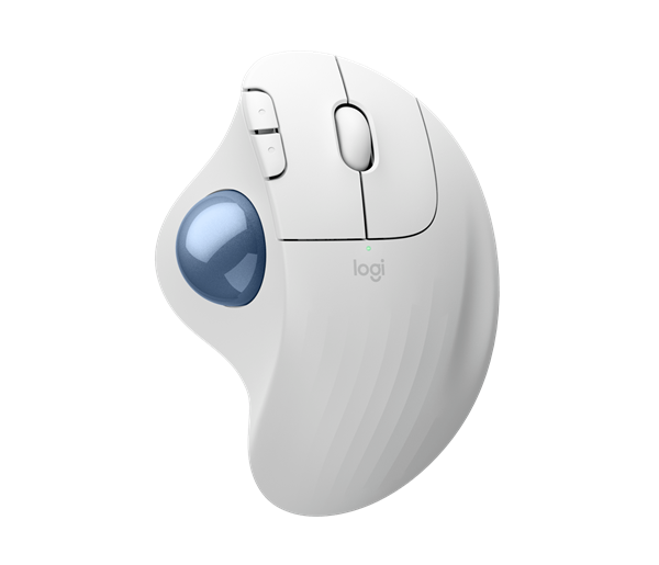 Logitech® M575S ERGO Wireless Trackball - OFFWHITE+BLUE BALL