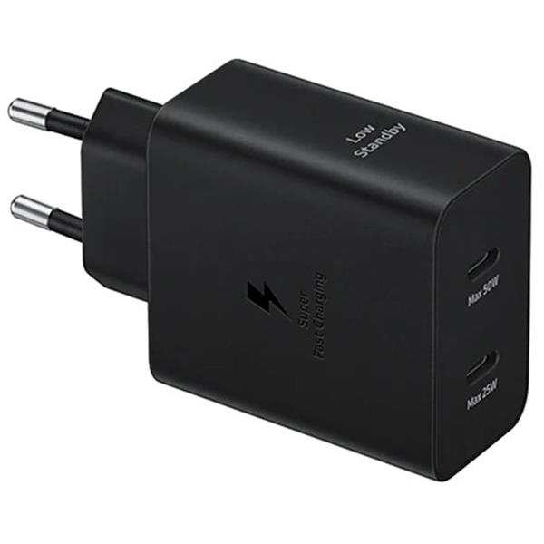 Samsung cestovná nabíjačka 50W + USB-C/USB-C kabel 5A 1.8m Super Fast, čierny