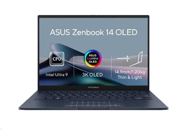 ASUS Zenbook 14 OLED/ UX3405CA-OLED232X/ U9-285H/ 14"/ WUXGA/ T/ 32GB/ 1TB SSD/ Arc 140T/ W11P/ Blue/ 2R