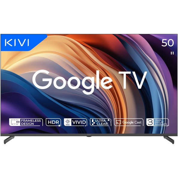 KIVI TV 50U710QB, 50" UHD,OPTIMA  L5 HDR, SMART GOOGLE TV, Vyrobene v CZ, Cierna
