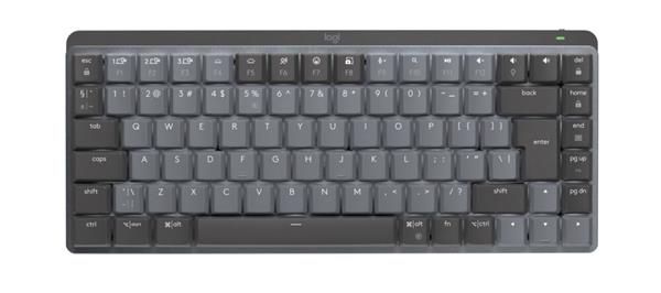Logitech® MX Mechanical Mini Minimalist Wireless Illuminated Keyboard - GRAPHITE - US INT&quot;L - 2.4GHZ/BT - TACTILE