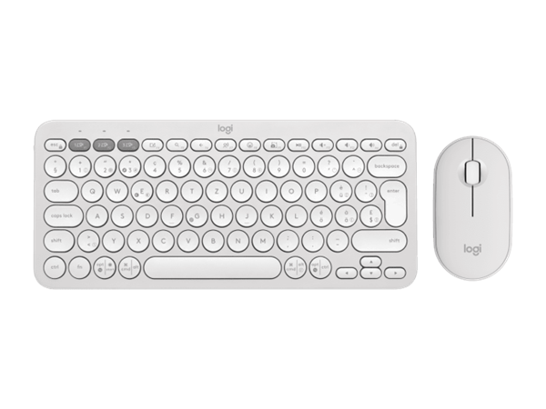 Logitech® Pebble 2 Combo - TONAL WHITE - US INT&quot;L - 2.4GHZ/BT - N/A - INTNL-973 - UNIVERSAL