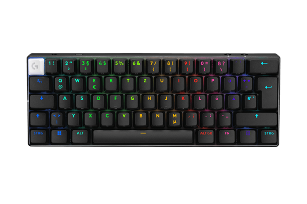 Logitech® G PRO X 60 LIGHTSPEED Wireless Gaming Keyboard (Tactile)-BLACK-US INT&quot;L-2.4GHZ/BT