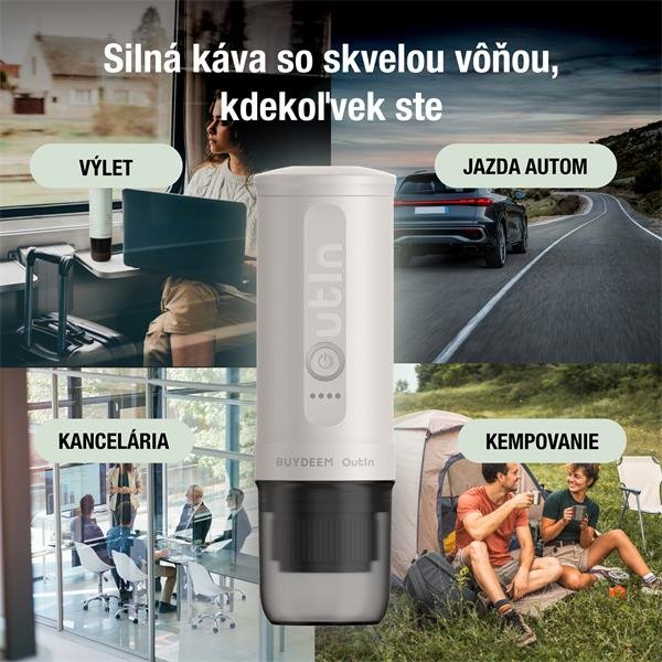 BUYDEEM OTEM-01-OW (OUTIN) prenosný nano espresso kávovar, biely