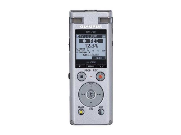 Olympus DM-720 silver (4GB) - incl. NiMh battery, Stand clip