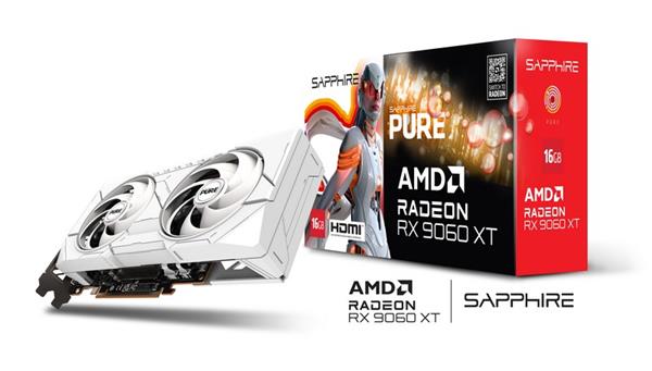 Sapphire PURE AMD Radeon RX 9060 XT/ 16GB/ GDDR6