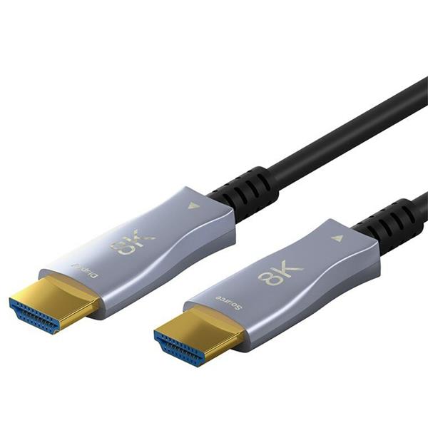 Kábel HDMI M/M 10m, Ultra High Speed+Eth, 8K@60Hz, HDMI 2.1, čierny, jednosmerný, aktívny, optický