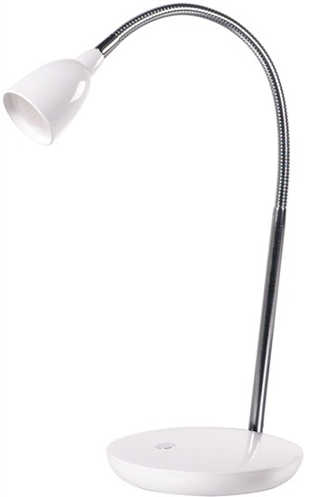 Solight LED stolná lampička, 2, 5W, 3000K, podstavec, biela farba