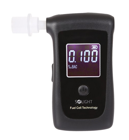 Solight alkohol tester profesionálny, Fuel Cell, 0,00 - 4,00‰ BAC, citlivosť 0,008‰