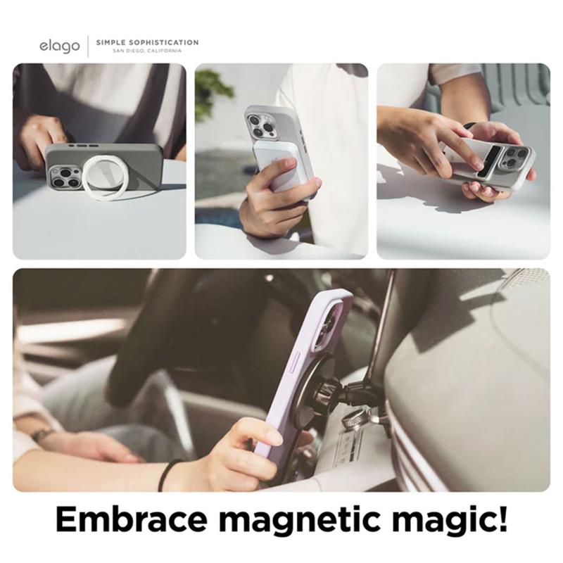 Elago kryt Silicone Case Magsafe pre iPhone 15 Pro Max - Purple 