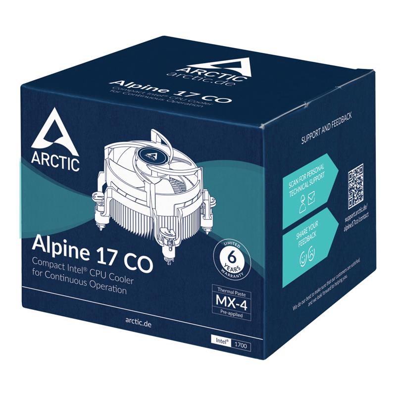 POŠKODENÝ OBAL - Arctic chladič CPU Alpine 17 CO - INTEL LGA 1700  