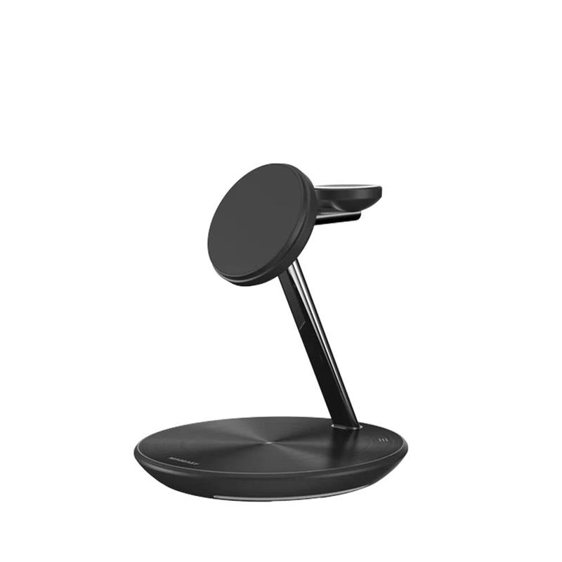 SwitchEasy Power Station Magnetic Wireless Charging Stand - Black 