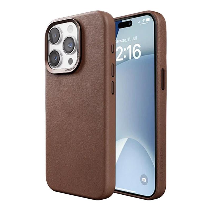 Woodcessories kryt Bio Leather Case MagSafe pre iPhone 15 Pro Max - Brown 