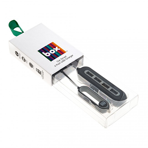 BOX Products nabíjačka do auta Car Smart 4x USB, 9.6A - Black 