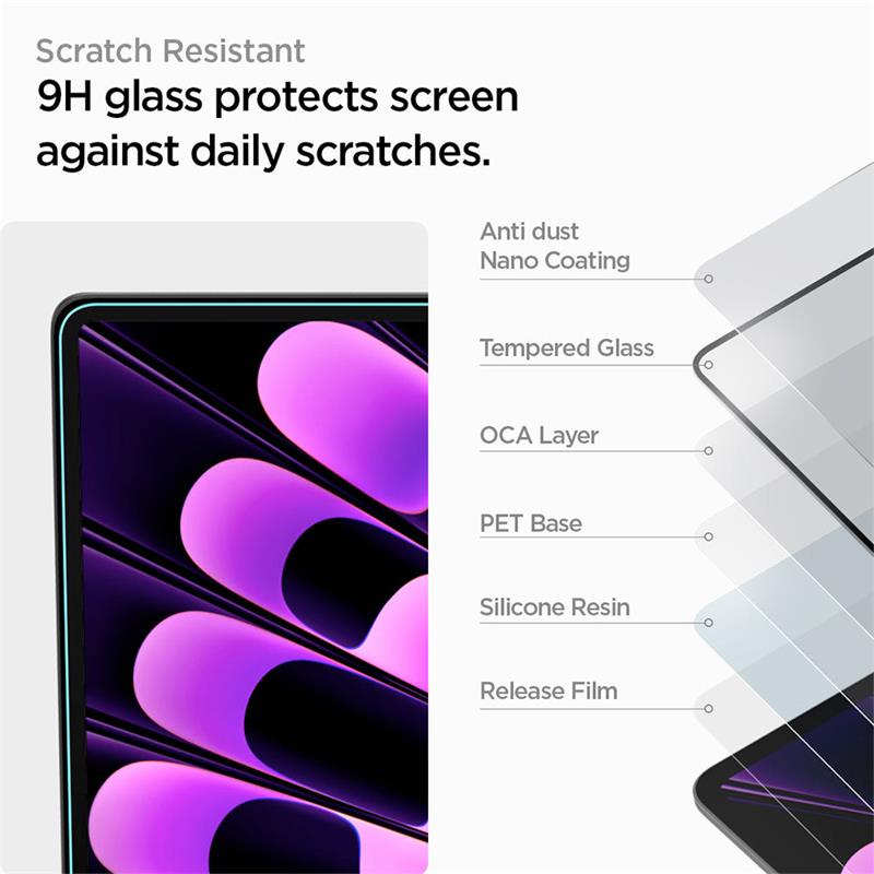 Spigen ochranné sklo Glas.tR Slim pre Macbook Air 15" M2/M3/M4 - Black Frame 