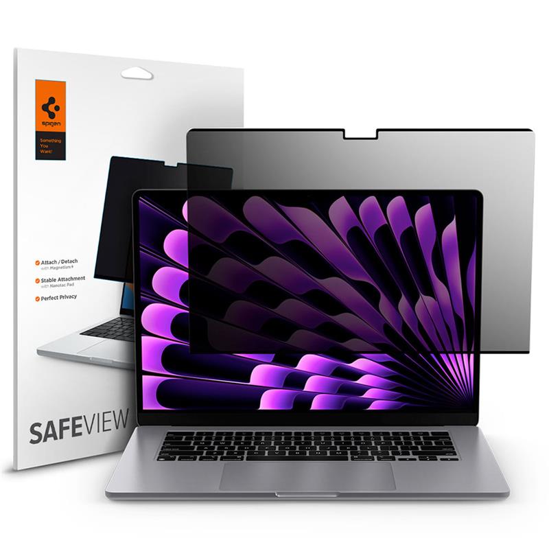 Spigen Screen Protector Safe View Privacy pre Macbook Air 15" M2/M3/M4 