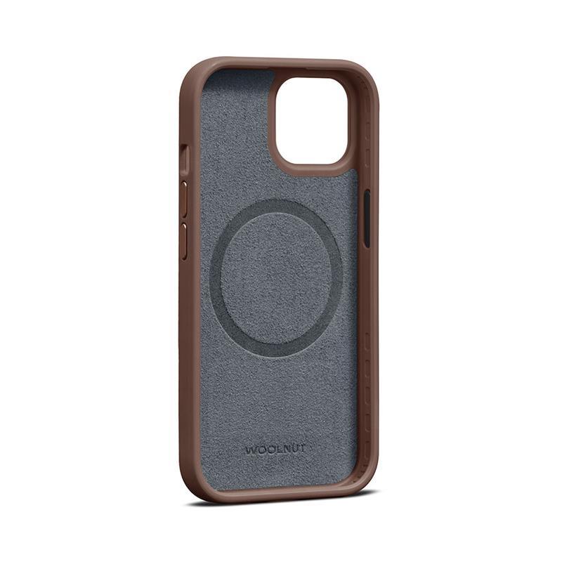 Woolnut Leather Case for iPhone 15 - Cognac 