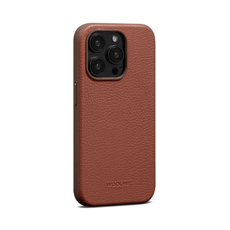 Woolnut Leather Case for iPhone 15 Pro - Cognac 