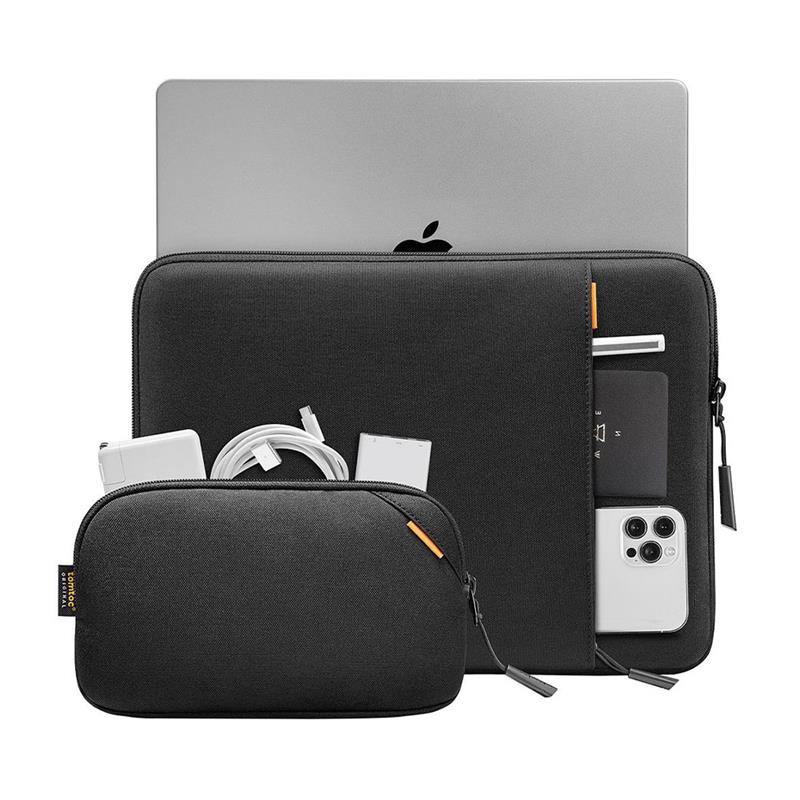 Tomtoc puzdro Recycled Sleeve with Pouch pre Macbook Pro/Air 13" - Black 