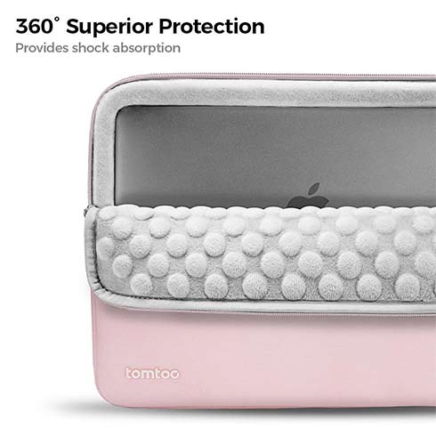 Tomtoc puzdro 360 Protective Sleeve pre Macbook Air/Pro 13" 2020 - Baby Pink 