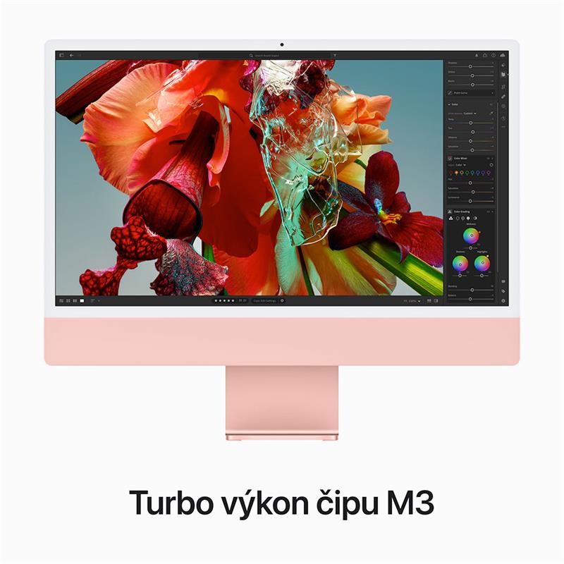iMac 24" 4.5K Apple M3 8C CPU 10C GPU 8GB 256GB Ružový SK 