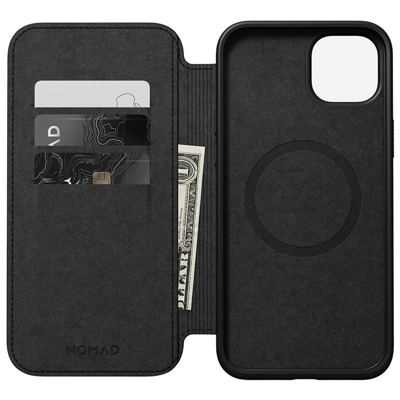 Nomad puzdro Modern Leather Folio Magsafe pre iPhone 15 Plus - Black 