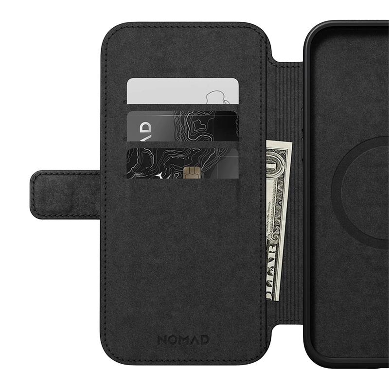 Nomad puzdro Modern Leather Folio Magsafe pre iPhone 15 Plus - Black 