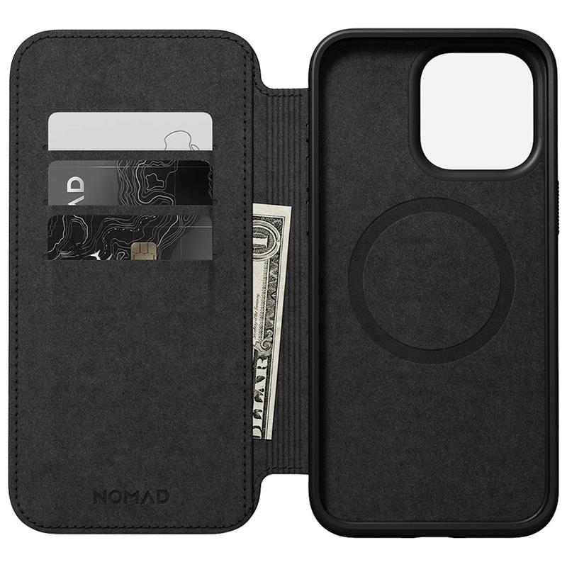 Nomad puzdro Modern Leather Folio Magsafe pre iPhone 15 Pro Max - Black 