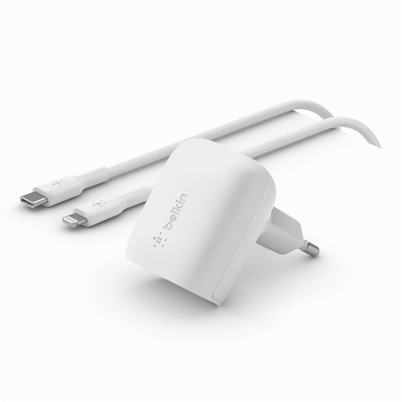 Belkin Boost Charge USB-C Wall Charger 20W + 1m USB-C/Lightning kábel - White 