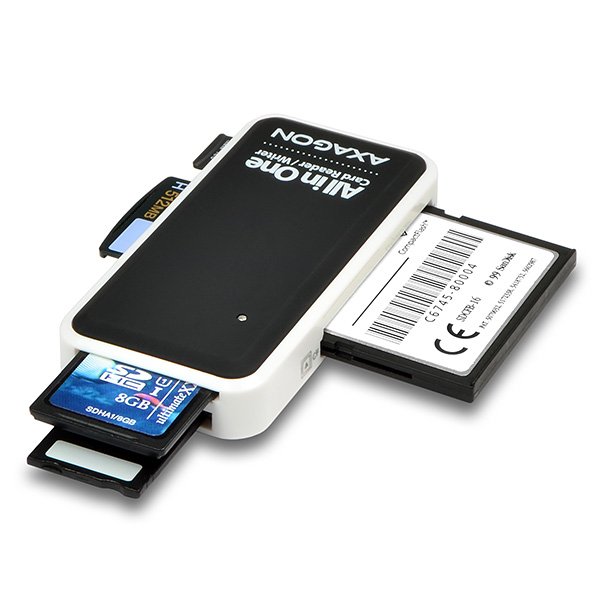 AXAGON CRE-X1, USB-A externá MINI čítačka kariet, 5-slot SD/microSD/MS/CF/xD 
