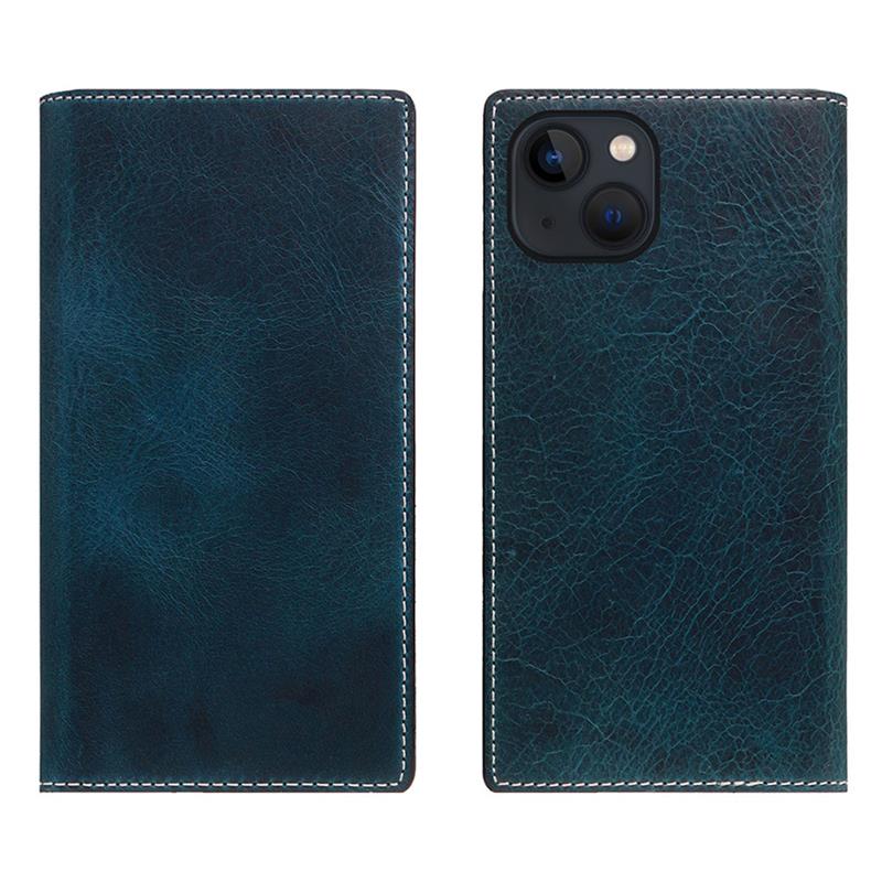 SLG Design puzdro D7 Magsafe Italian Wax Leather pre iPhone 15 - Blue 