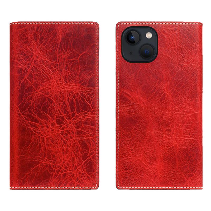 SLG Design puzdro D7 Magsafe Italian Wax Leather pre iPhone 15 - Red 