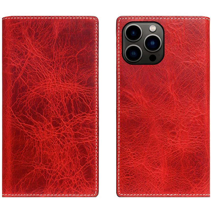 SLG Design puzdro D7 Magsafe Italian Wax Leather pre iPhone 15 Pro Max - Red 