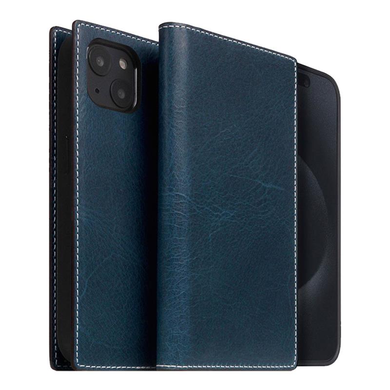SLG Design puzdro D7 Magsafe Italian Wax Leather pre iPhone 15 Plus - Blue 