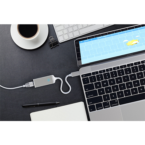 Satechi adaptér USB-C to Gigabit Ethernet - Silver Aluminium 