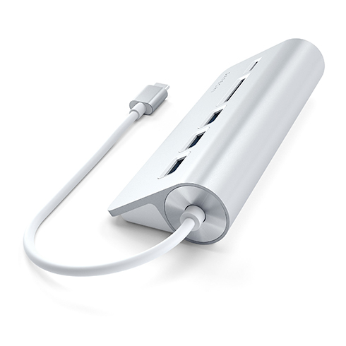 Satechi USB-C Hub & Card Reader - Sillver Aluminium