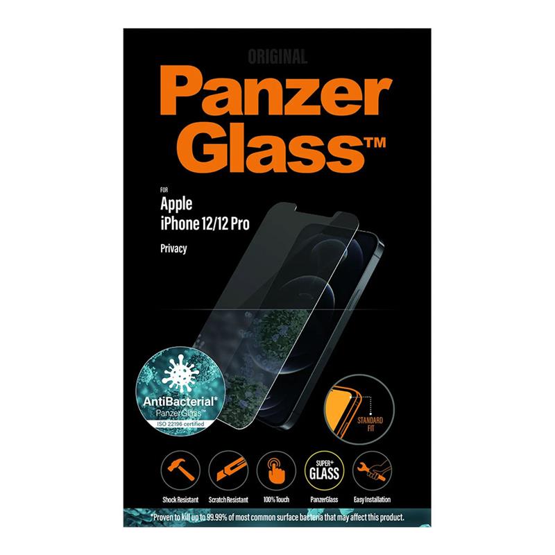 PanzerGlass ochranné sklo Standard Fit Privacy AB pre iPhone 12/12 Pro - Clear 