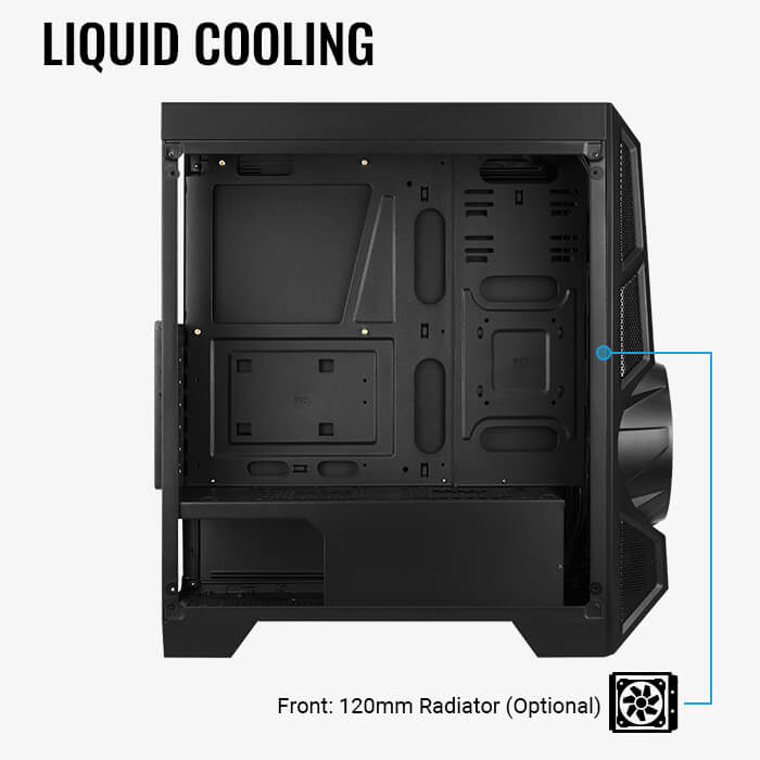 AeroCool case MLG AeroEngine RGB, Mid Tower, ATX 