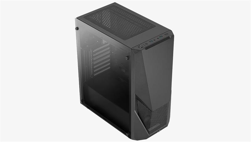 AEROCOOL skříň Zauron Saturn FRGB ML G,  Mid tower,  2x USB 3.0,  2x audio,  1x 120mm FRGB Fan,  bez zdroje 