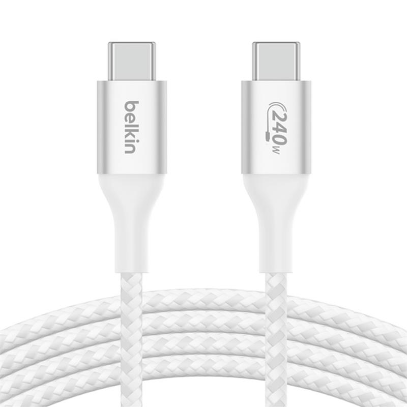 Belkin kábel Boost Charge USB-C to USB-C 2m 240W - White 