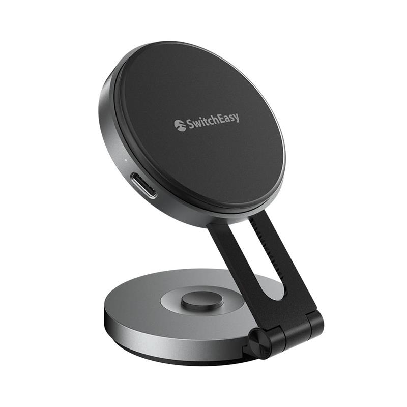 SwitchEasy Orbit Pro Wireless Charging Magnetic Stand Qi2 - Black 