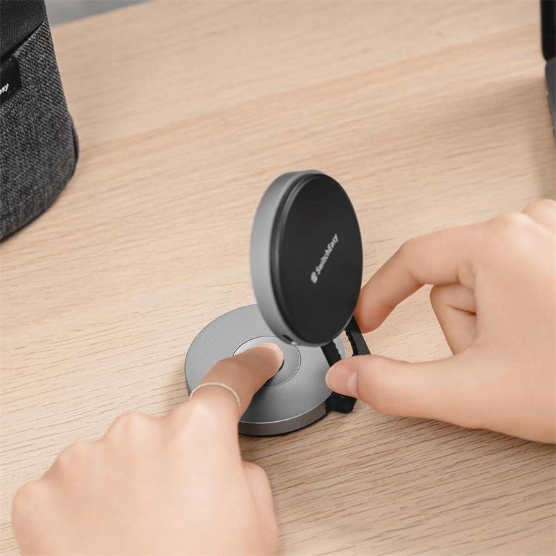 SwitchEasy Orbit Pro Wireless Charging Magnetic Stand Qi2 - Black 