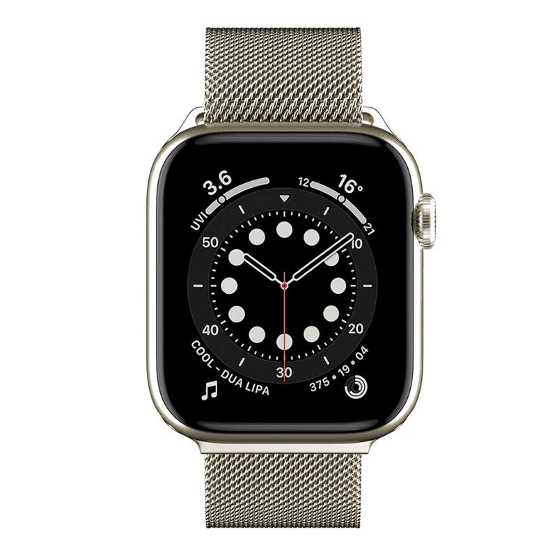 SwitchEasy remienok Mesh Stainless Steel pre Apple Watch 44/45/46mm - Starlight 